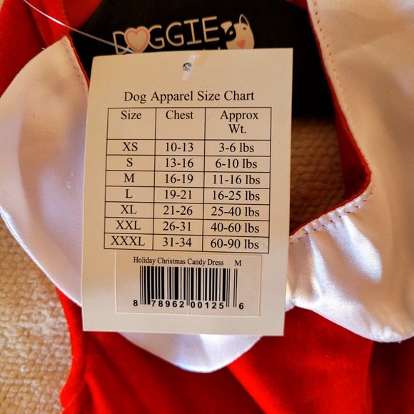 Doggie Design Christmas Dress and Leash Set For Dogs Size Medium New With Tags - Picture 4 of 5